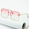 Oversize Rimless Square Bee Sunglasses for Women Gradient Sunglasses-Sunglasses-Arimonz-Pink-Arimonz