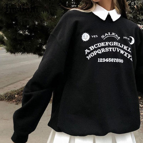 Oversized Hoodies Streetwear Chic Letter Print Long Sleeve Hoodies-Pullovers-Arimonz-Arimonz