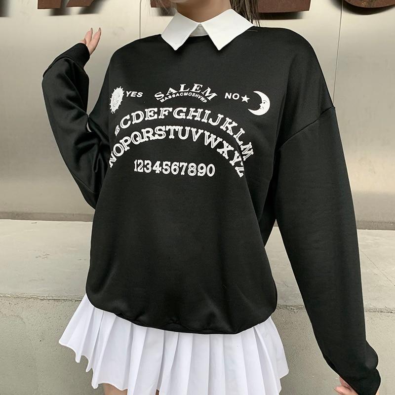 Oversized Hoodies Streetwear Chic Letter Print Long Sleeve Hoodies-Pullovers-Arimonz-Arimonz