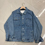 Oversized Jeans Denim Jackets for Women Solid Casual Women Jean Jacket-Jean Jackets-Arimonz-Arimonz