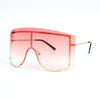 Oversized Rimless Sunglasses, Fashionable Metal Shades-Sunglasses-Arimonz-Pink-Arimonz