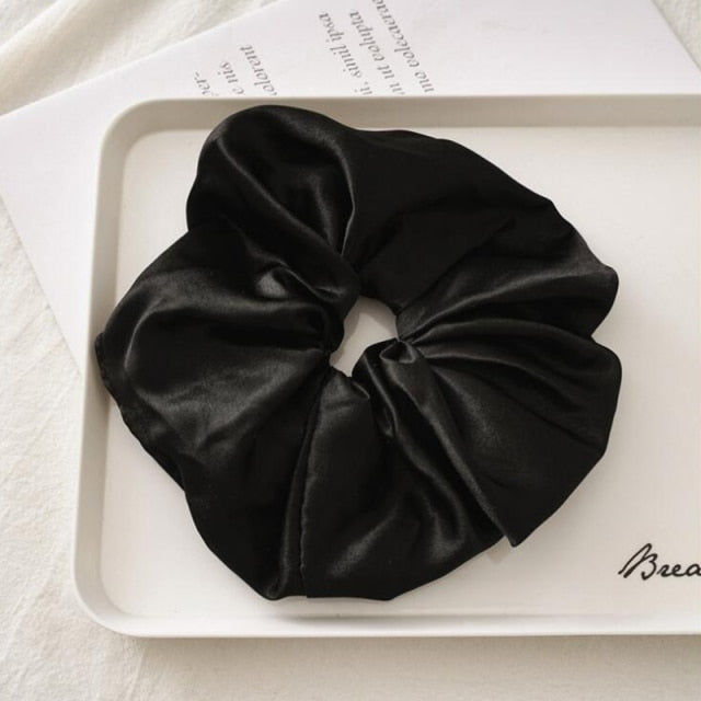 Oversized Scrunchies Big Rubber Hair Ties Elastic Hair Bands-Hair Accessories-Arimonz-Black-Arimonz