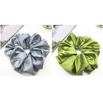 Oversized Scrunchies Big Rubber Hair Ties Elastic Hair Bands-Hair Accessories-Arimonz-Gray Green-Arimonz
