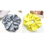 Oversized Scrunchies Big Rubber Hair Ties Elastic Hair Bands-Hair Accessories-Arimonz-Gray Light Yellow-Arimonz