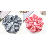 Oversized Scrunchies Big Rubber Hair Ties Elastic Hair Bands-Hair Accessories-Arimonz-Gray Pink-Arimonz