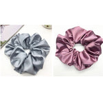 Oversized Scrunchies Big Rubber Hair Ties Elastic Hair Bands-Hair Accessories-Arimonz-Gray Purple-Arimonz