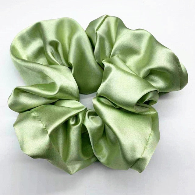Oversized Scrunchies Big Rubber Hair Ties Elastic Hair Bands-Hair Accessories-Arimonz-Green-Arimonz