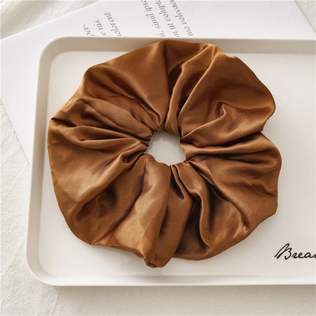 Oversized Scrunchies Big Rubber Hair Ties Elastic Hair Bands-Hair Accessories-Arimonz-Roasted Brown-Arimonz