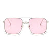 Oversized Square Sunglasses Women Retro Sunglasses-Sunglasses-Arimonz-clear pink-Arimonz