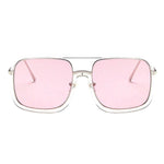 Oversized Square Sunglasses Women Retro Sunglasses-Sunglasses-Arimonz-clear pink-Arimonz