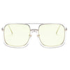 Oversized Square Sunglasses Women Retro Sunglasses-Sunglasses-Arimonz-clear yellow-Arimonz