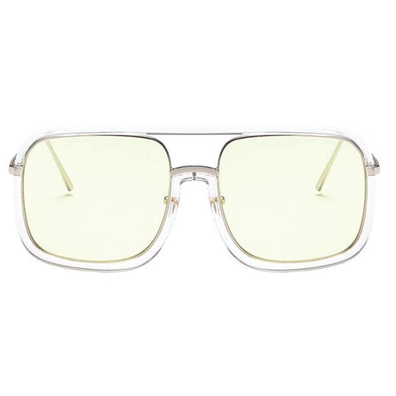 Oversized Square Sunglasses Women Retro Sunglasses-Sunglasses-Arimonz-clear yellow-Arimonz