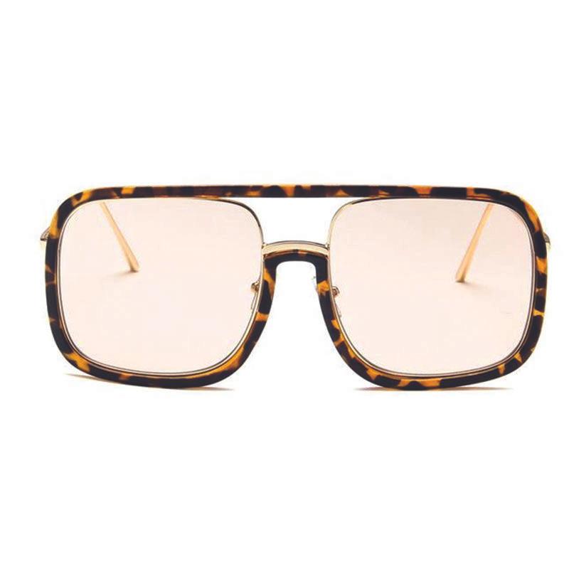 Oversized Square Sunglasses Women Retro Sunglasses-Sunglasses-Arimonz-leopard brown-Arimonz