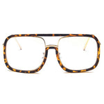 Oversized Square Sunglasses Women Retro Sunglasses-Sunglasses-Arimonz-leopard clear-Arimonz