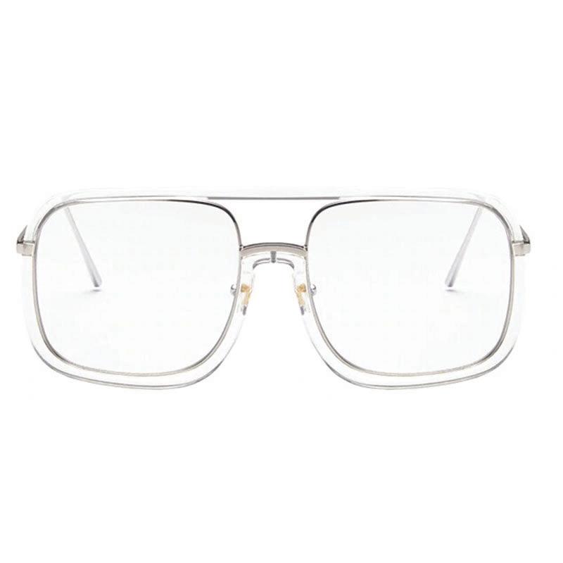 Oversized Square Sunglasses Women Retro Sunglasses-Sunglasses-Arimonz-transparent-Arimonz