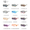 Oversized Square Vintage Metal Big Frame Semi Rimless Sun Glasses-Sunglasses-Arimonz-Arimonz