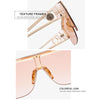 Oversized Square Vintage Metal Big Frame Semi Rimless Sun Glasses-Sunglasses-Arimonz-Arimonz