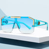 Oversized Square Vintage Metal Big Frame Semi Rimless Sun Glasses-Sunglasses-Arimonz-Arimonz