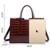 Pantent Leather Faux Crocodile Crossbody Shoulder Handbags For Women-Handbags-Arimonz-Arimonz