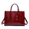Pantent Leather Faux Crocodile Crossbody Shoulder Handbags For Women-Handbags-Arimonz-Red-Arimonz