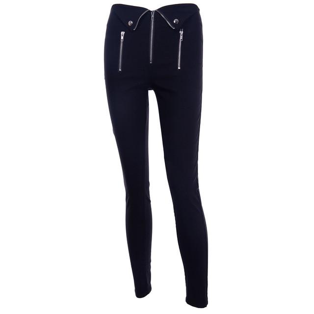Pants - Chic Zipper Fold Pants