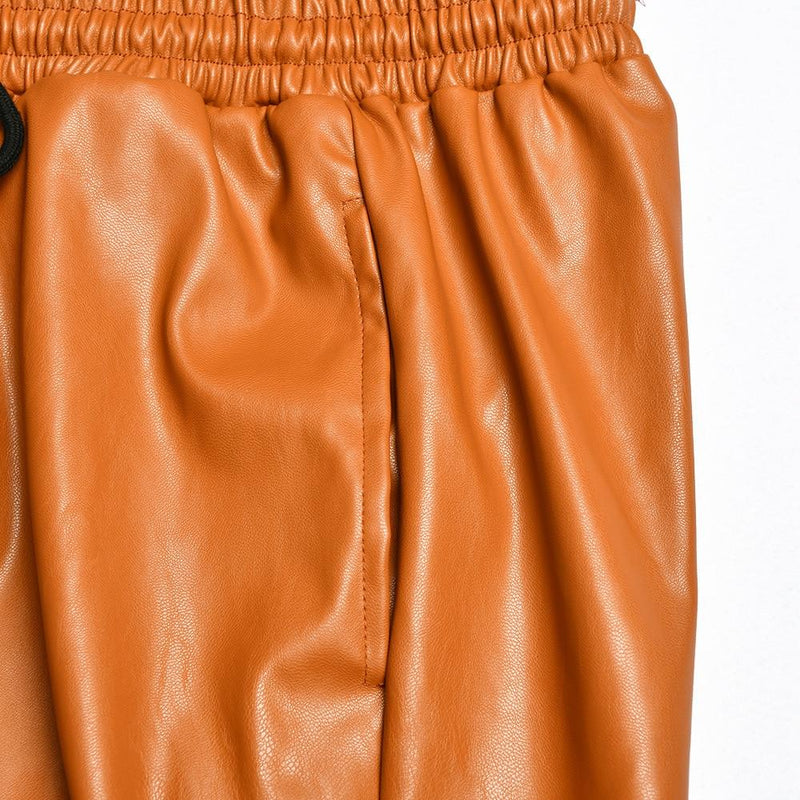 Pants - Elastic Leather Pants
