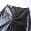 Pants - Elegant High Waist Faux Leather Pant