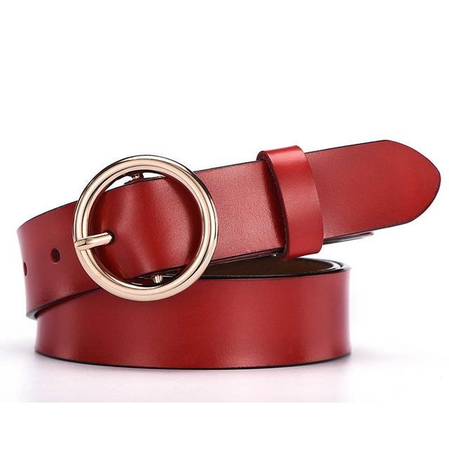 Parker Circle Pin Buckle Belt-Belts-Arimonz-red-Gold-Arimonz