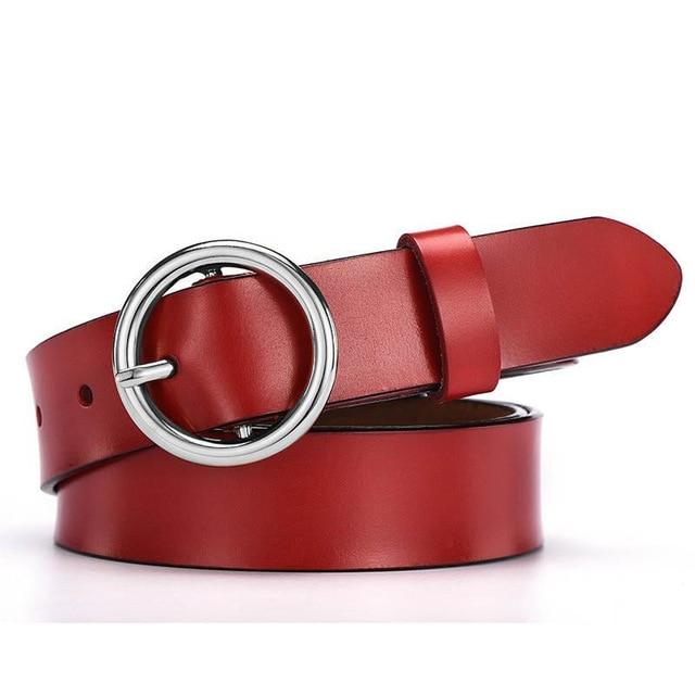 Parker Circle Pin Buckle Belt-Belts-Arimonz-red-Silver-Arimonz