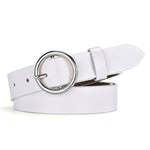 Parker Circle Pin Buckle Belt-Belts-Arimonz-white-Silver-Arimonz