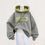Patchwork Oversize Sweatshirt Casual Loose Thick Long Sleeve Hoodies-Pullovers-Arimonz-Arimonz