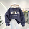 Patchwork Oversize Sweatshirt Casual Loose Thick Long Sleeve Hoodies-Pullovers-Arimonz-Dark Grey-M-Arimonz