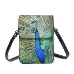 Peacock Shoulder Bag Streetwear Leather Mobile Phone Bag Shoulder Bags-Handbags-Arimonz-Blue - 18-Arimonz