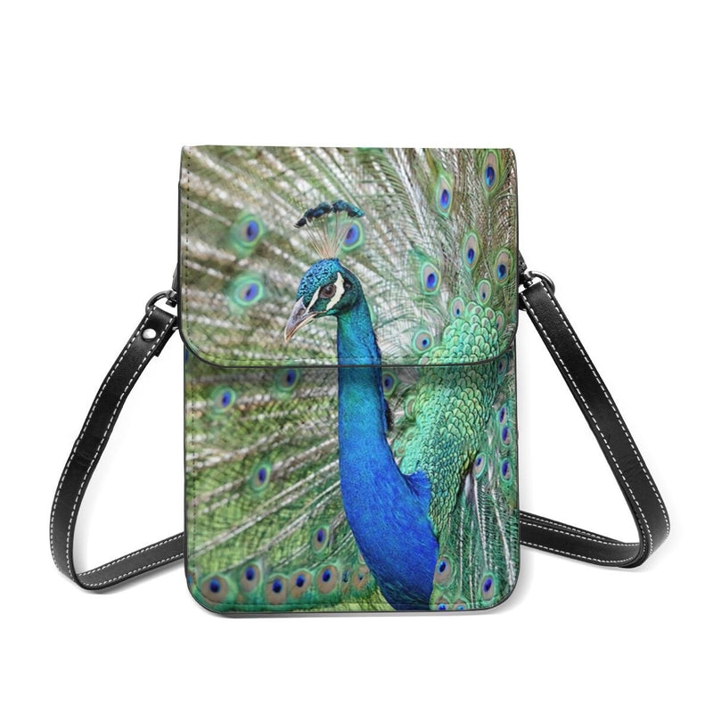 Peacock Shoulder Bag Streetwear Leather Mobile Phone Bag Shoulder Bags-Handbags-Arimonz-Blue - 18-Arimonz