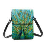 Peacock Shoulder Bag Streetwear Leather Mobile Phone Bag Shoulder Bags-Handbags-Arimonz-Green - 1-Arimonz