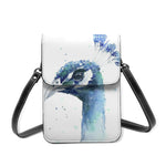 Peacock Shoulder Bag Streetwear Leather Mobile Phone Bag Shoulder Bags-Handbags-Arimonz-Light Blue - 6-Arimonz