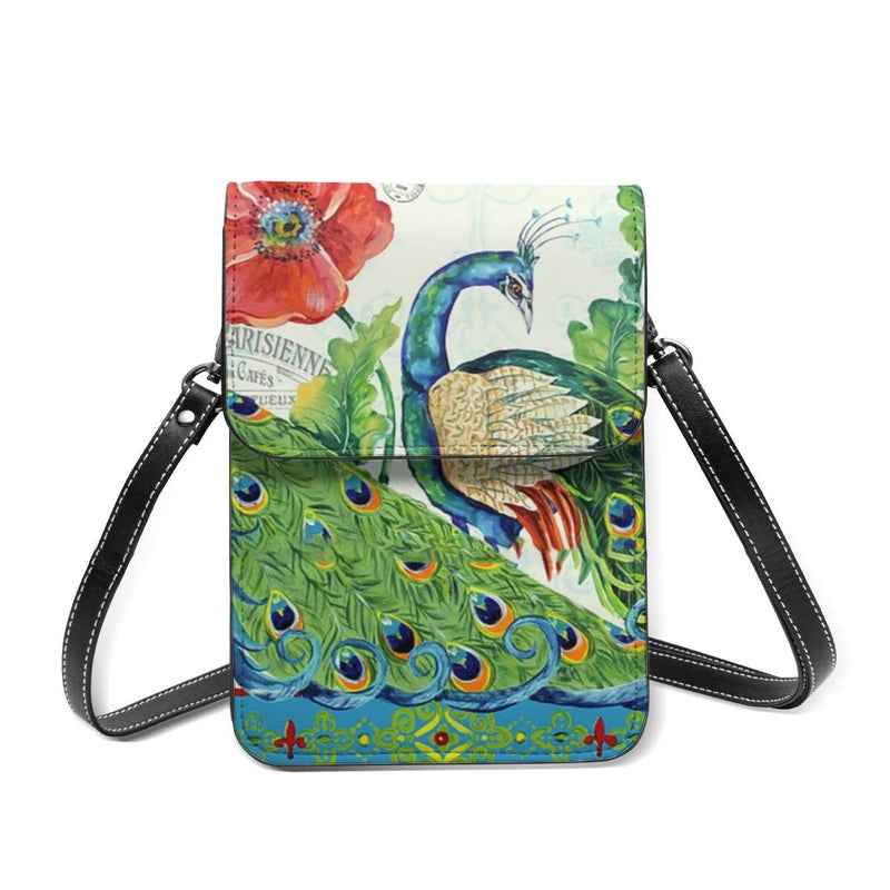 Peacock Shoulder Bag Streetwear Leather Mobile Phone Bag Shoulder Bags-Handbags-Arimonz-Orange - 12-Arimonz