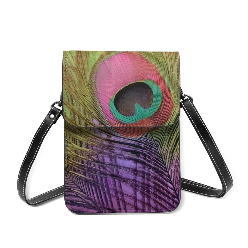 Peacock Shoulder Bag Streetwear Leather Mobile Phone Bag Shoulder Bags-Handbags-Arimonz-Pink - 16-Arimonz