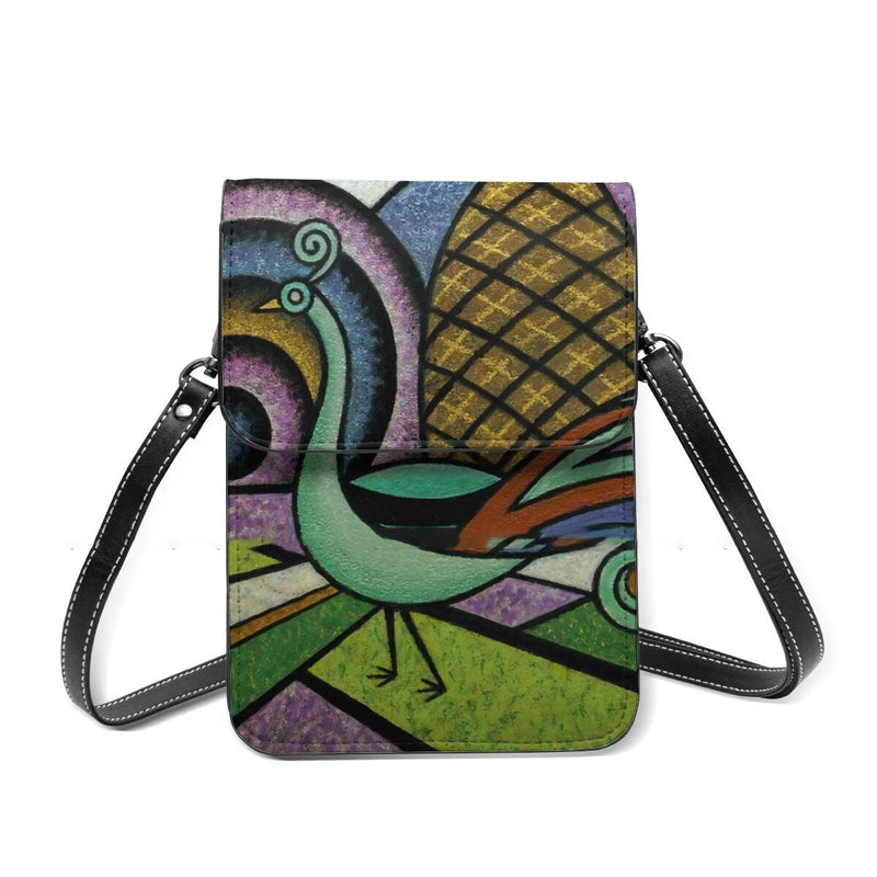 Peacock Shoulder Bag Streetwear Leather Mobile Phone Bag Shoulder Bags-Handbags-Arimonz-Purple - 4-Arimonz