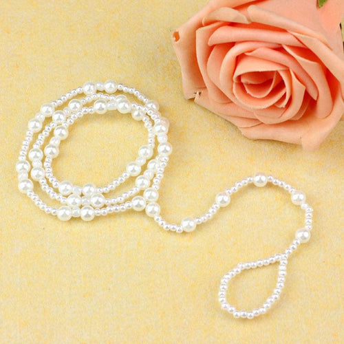 Pearl Anklet Women Ankle Bracelet Pearl Anklet Chain Foot Jewelry-Anklets-Arimonz-Arimonz