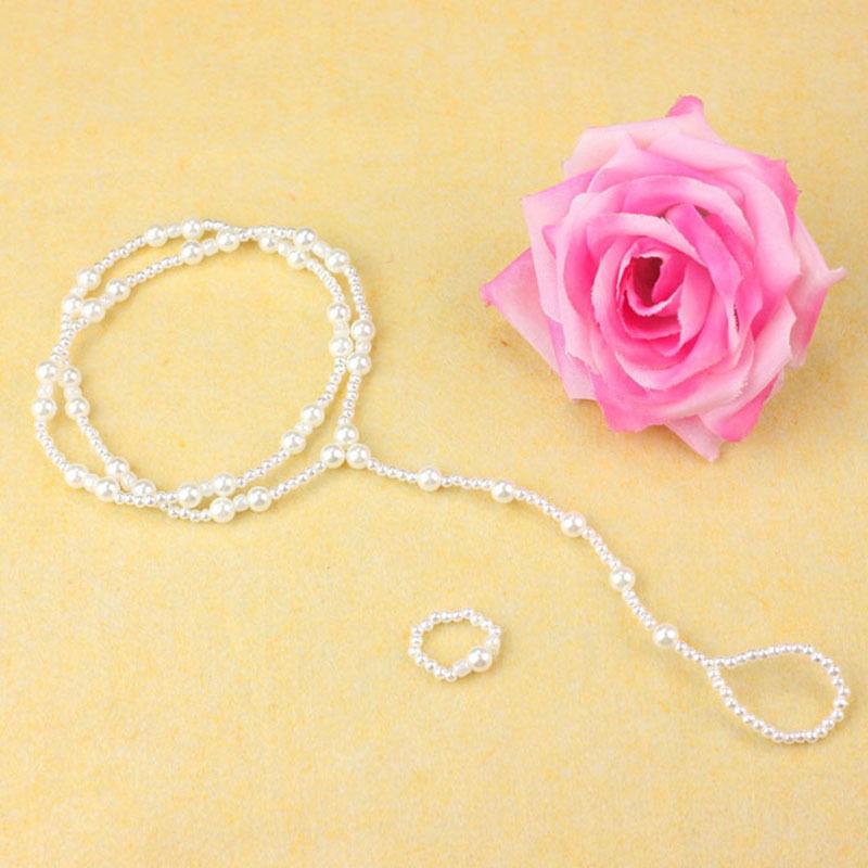 Pearl Anklet Women Ankle Bracelet Pearl Anklet Chain Foot Jewelry-Anklets-Arimonz-Arimonz