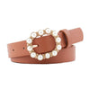 Pearl Buckle Decorative Belt-Belts-Arimonz-camel-Arimonz
