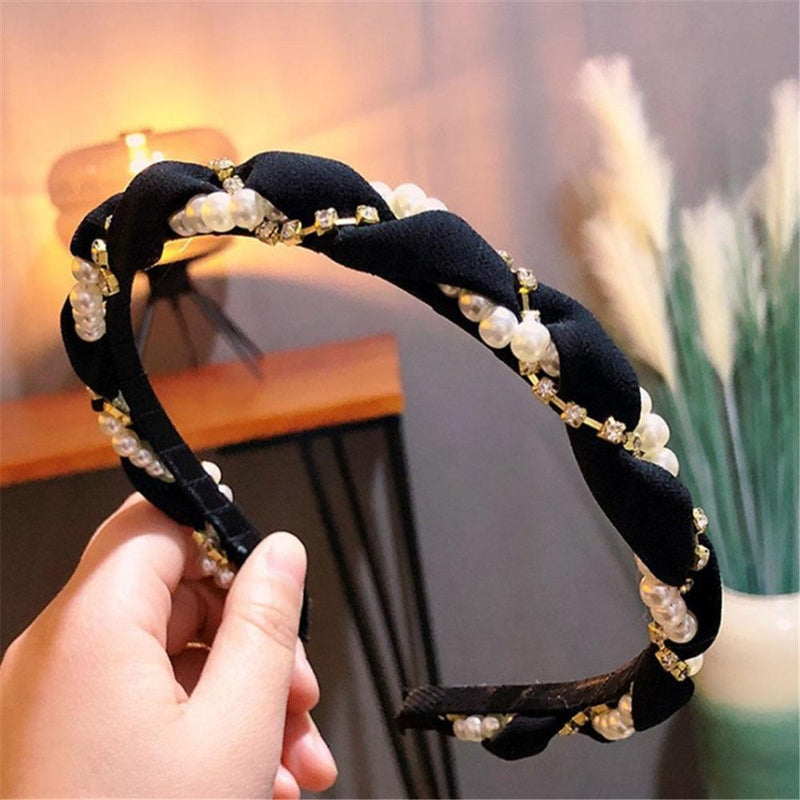 Pearl Crystal Hoop Headband-Hair Accessories-Arimonz-Arimonz