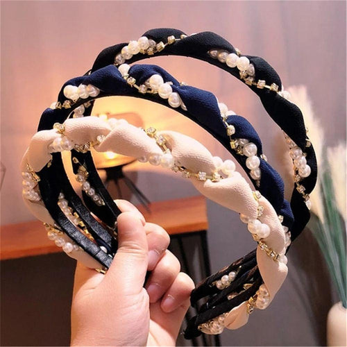 Pearl Crystal Hoop Headband-Hair Accessories-Arimonz-Arimonz