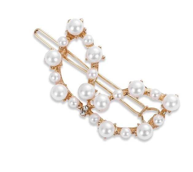 Pearl Hair Clip Snap Barrettes-Hair Accessories-Arimonz-03-Arimonz
