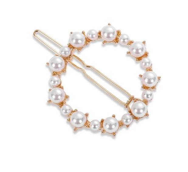Pearl Hair Clip Snap Barrettes-Hair Accessories-Arimonz-04-Arimonz