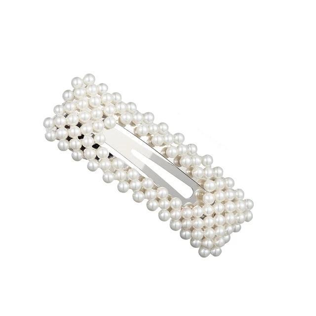 Pearl Hair Clip Snap Barrettes-Hair Accessories-Arimonz-10-Arimonz