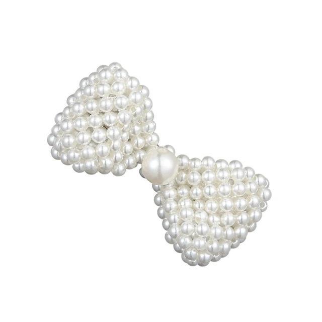 Pearl Hair Clip Snap Barrettes-Hair Accessories-Arimonz-14-Arimonz