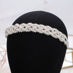 Pearl Rhinestone Headband Tiara Hairband Wedding Hair Accessories-Hair Accessories-Arimonz-Arimonz