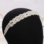Pearl Rhinestone Headband Tiara Hairband Wedding Hair Accessories-Hair Accessories-Arimonz-Arimonz